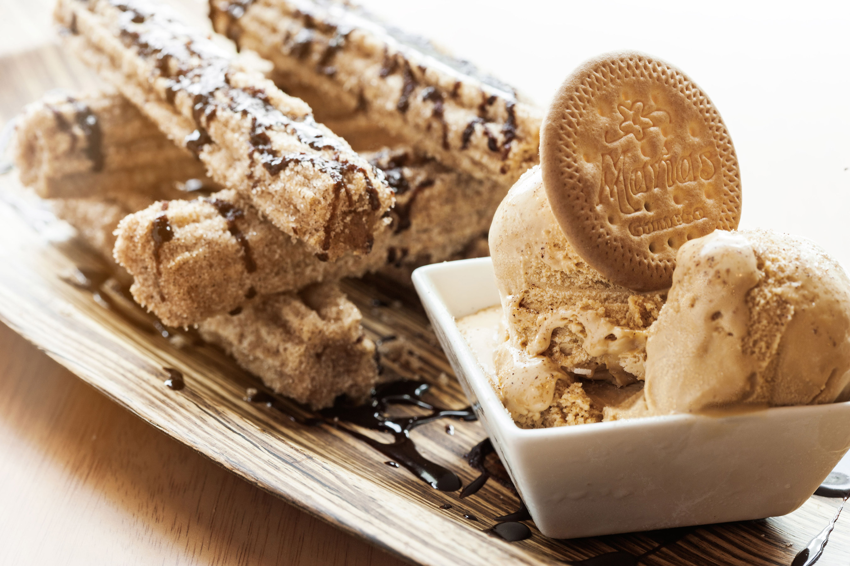 Glanger Photography | Southern Gourmet Cinnamon Churros with Ice cream dessert  Dallas Texas