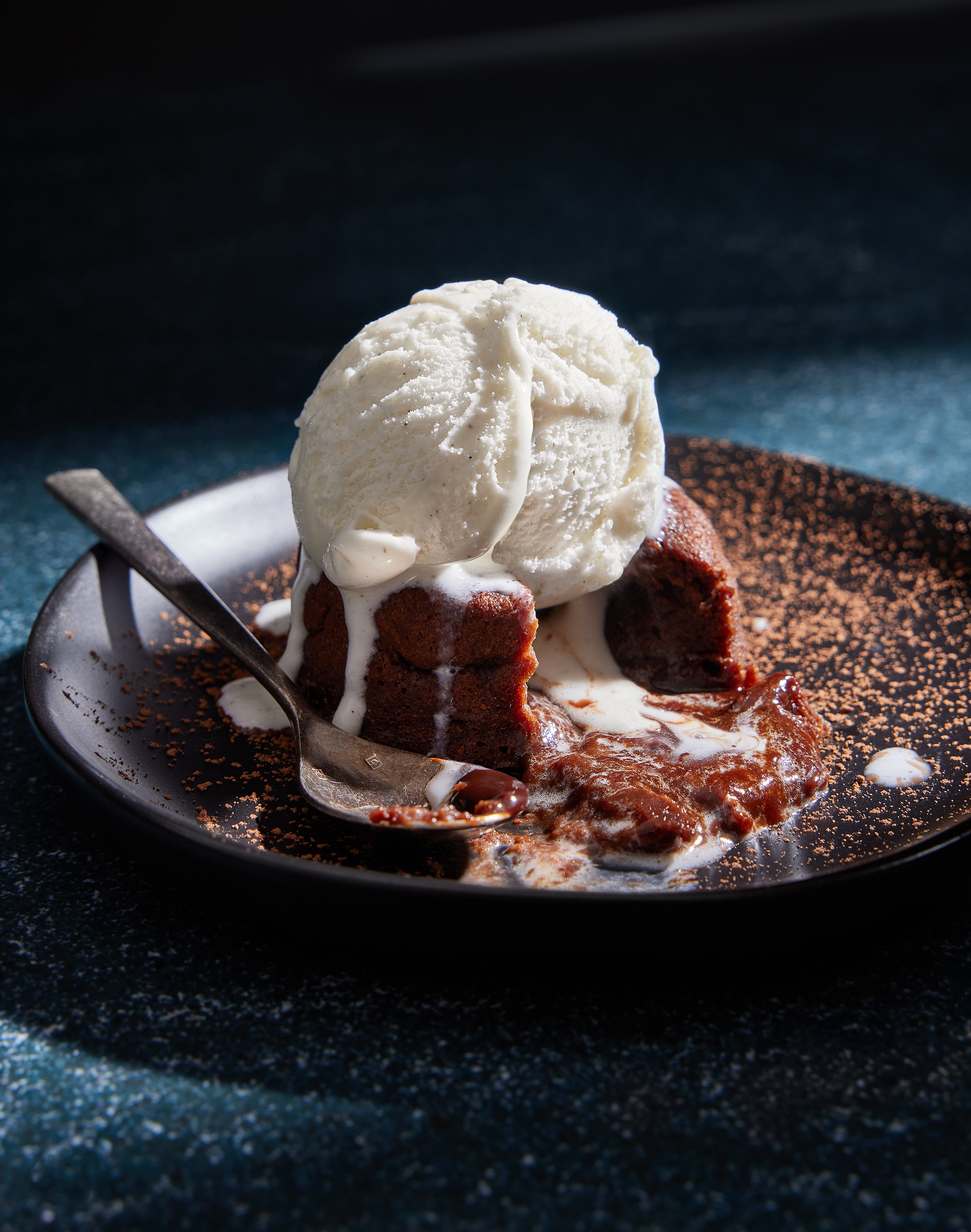 Glanger Photography | Molten Lava chocolate cake with ice cream