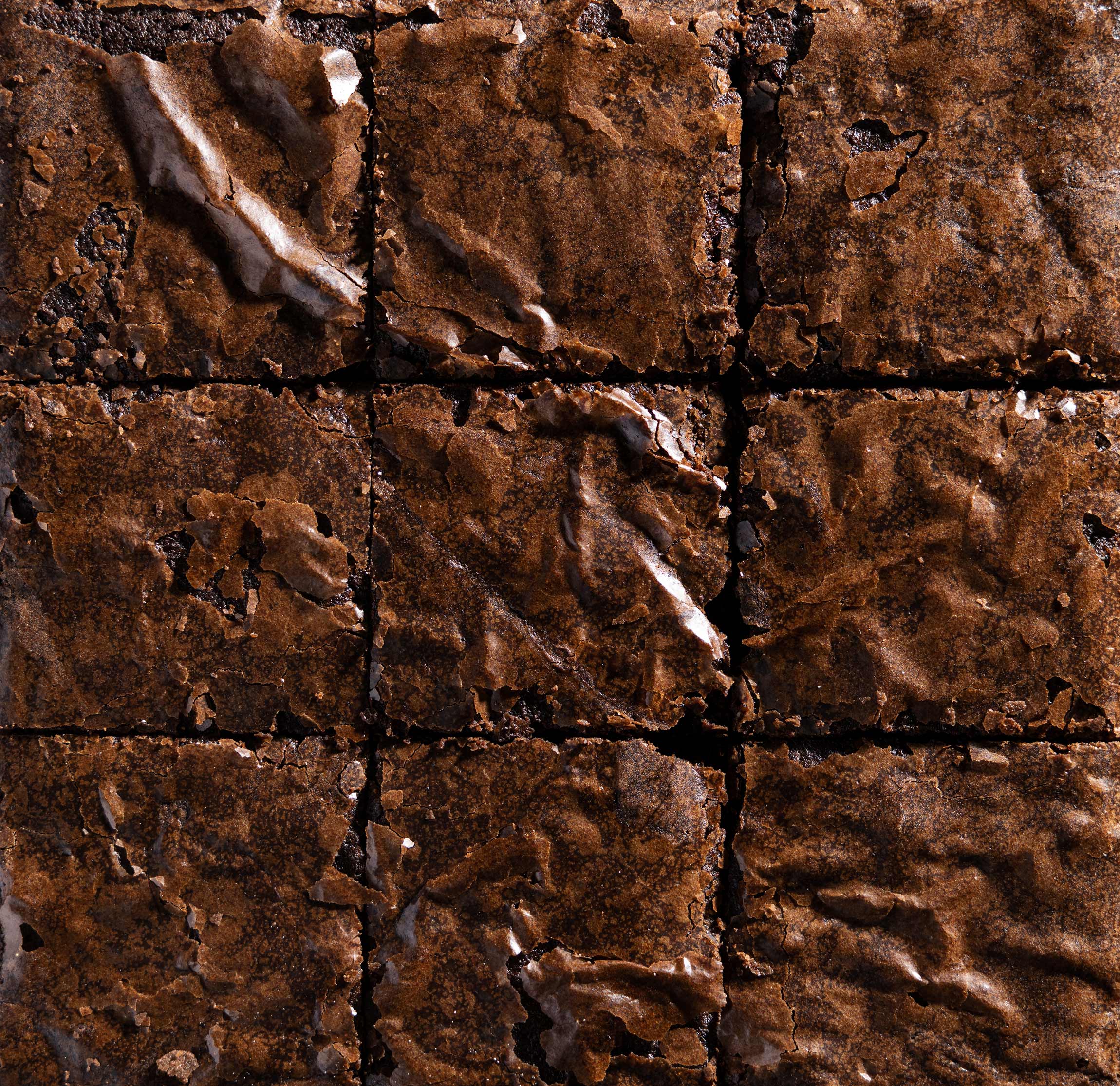 Glanger Photography I Overhead shot of a pan of chocolate brownies, Dallas, TX