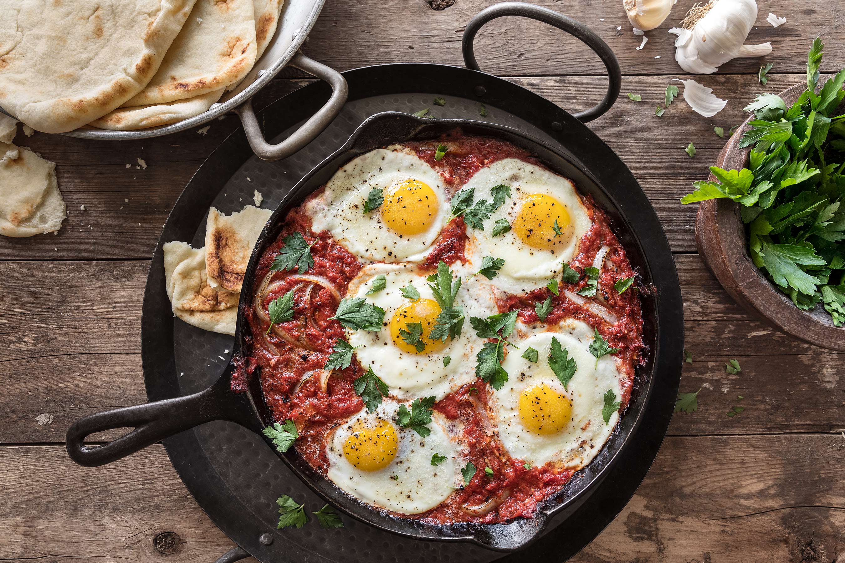 Glanger | Gourmet Shakshuka Fried Eggs Dallas Texas